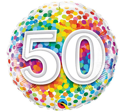 50th Birthday Mylar Balloon