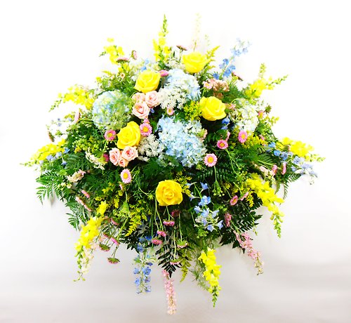 Pastel Perfection Casket Spray