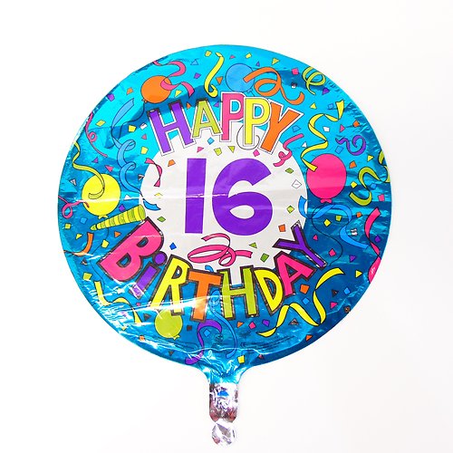 16th Birthday Mylar Balloon